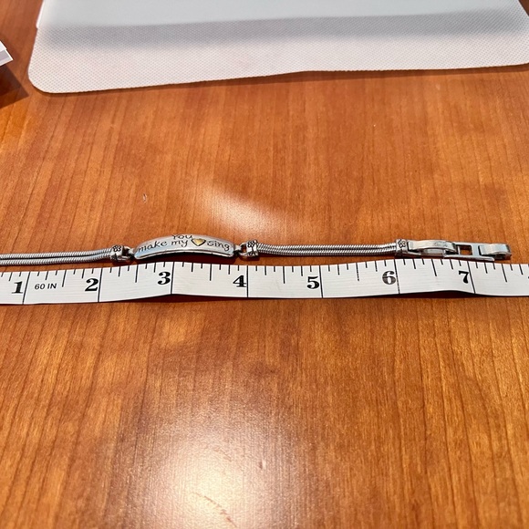 Brighton ID Style Bracelet “You Make my Heart Sing” Silver Plated - Picture 6 of 7